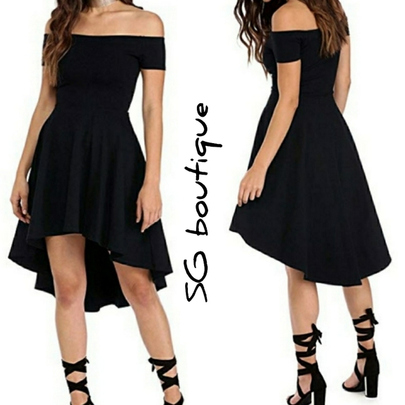 🆕⭐Black off shoulder high-low dress⭐ - Picture 3 of 6